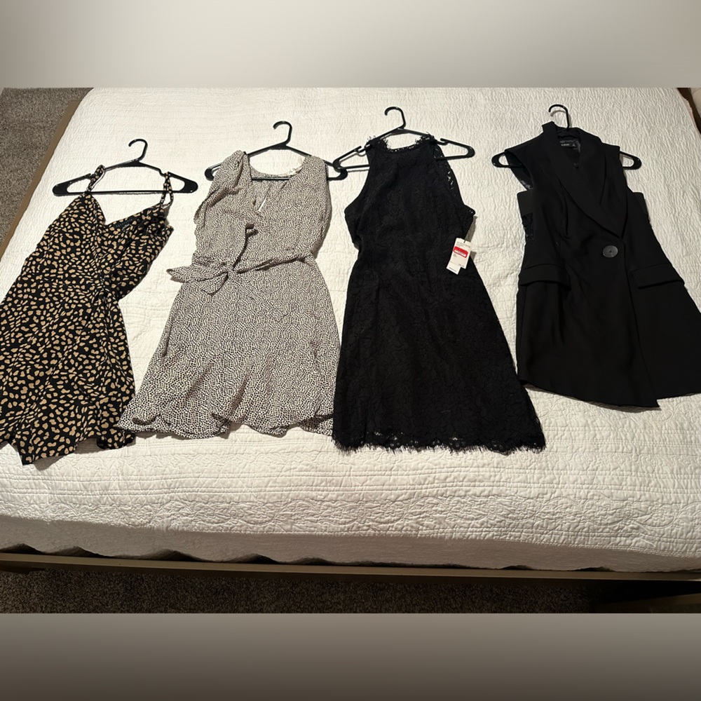 Lots of five dresses - Armani, Zara and Nordstrom Rack